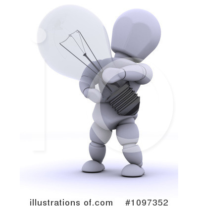 Lightbulb Clipart #1097352 by KJ Pargeter