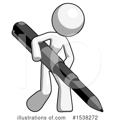 Royalty-Free (RF) White Design Mascot Clipart Illustration by Leo Blanchette - Stock Sample #1538272