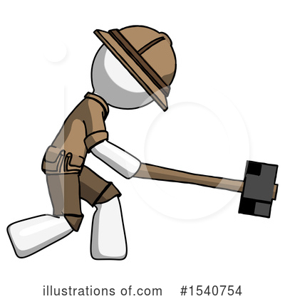 Royalty-Free (RF) White Design Mascot Clipart Illustration by Leo Blanchette - Stock Sample #1540754