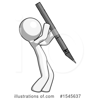Royalty-Free (RF) White Design Mascot Clipart Illustration by Leo Blanchette - Stock Sample #1545637