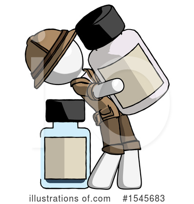 Royalty-Free (RF) White Design Mascot Clipart Illustration by Leo Blanchette - Stock Sample #1545683