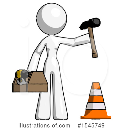 Royalty-Free (RF) White Design Mascot Clipart Illustration by Leo Blanchette - Stock Sample #1545749