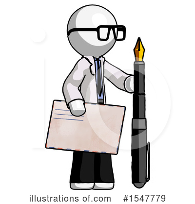 Royalty-Free (RF) White Design Mascot Clipart Illustration by Leo Blanchette - Stock Sample #1547779