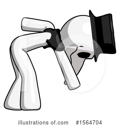 Royalty-Free (RF) White Design Mascot Clipart Illustration by Leo Blanchette - Stock Sample #1564704