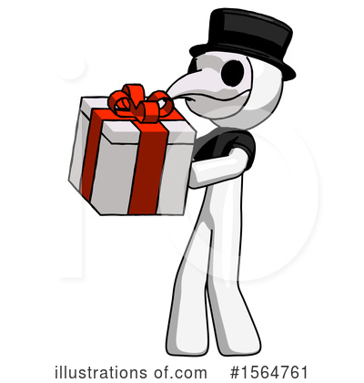 Royalty-Free (RF) White Design Mascot Clipart Illustration by Leo Blanchette - Stock Sample #1564761