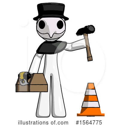 Royalty-Free (RF) White Design Mascot Clipart Illustration by Leo Blanchette - Stock Sample #1564775