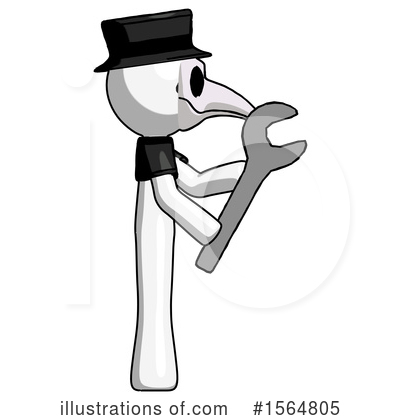 Royalty-Free (RF) White Design Mascot Clipart Illustration by Leo Blanchette - Stock Sample #1564805