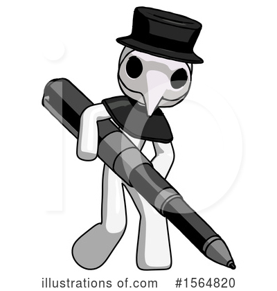 Royalty-Free (RF) White Design Mascot Clipart Illustration by Leo Blanchette - Stock Sample #1564820