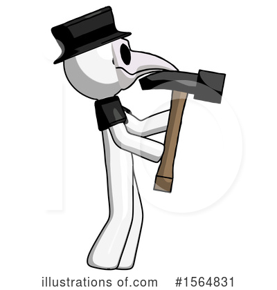 Royalty-Free (RF) White Design Mascot Clipart Illustration by Leo Blanchette - Stock Sample #1564831