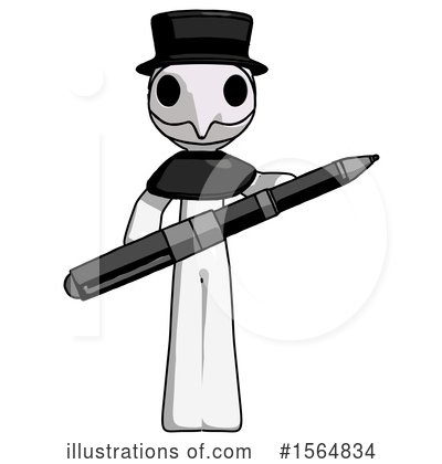Royalty-Free (RF) White Design Mascot Clipart Illustration by Leo Blanchette - Stock Sample #1564834