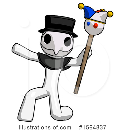 Royalty-Free (RF) White Design Mascot Clipart Illustration by Leo Blanchette - Stock Sample #1564837