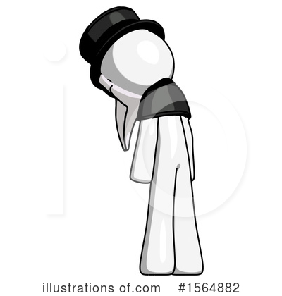 Royalty-Free (RF) White Design Mascot Clipart Illustration by Leo Blanchette - Stock Sample #1564882