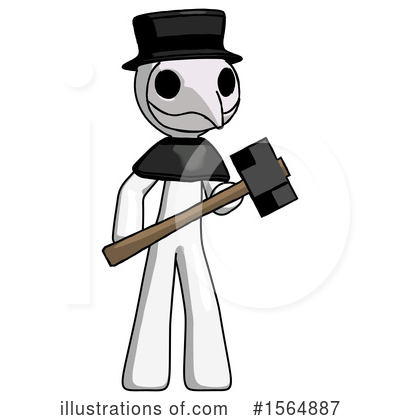 Royalty-Free (RF) White Design Mascot Clipart Illustration by Leo Blanchette - Stock Sample #1564887