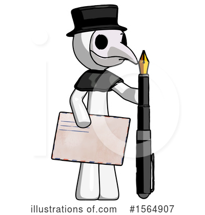 Royalty-Free (RF) White Design Mascot Clipart Illustration by Leo Blanchette - Stock Sample #1564907