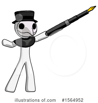 Royalty-Free (RF) White Design Mascot Clipart Illustration by Leo Blanchette - Stock Sample #1564952