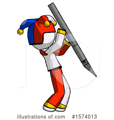 Royalty-Free (RF) White Design Mascot Clipart Illustration by Leo Blanchette - Stock Sample #1574013