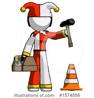 Royalty-Free (RF) White Design Mascot Clipart Illustration by Leo Blanchette - Stock Sample #1574056