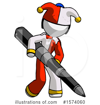 Royalty-Free (RF) White Design Mascot Clipart Illustration by Leo Blanchette - Stock Sample #1574060