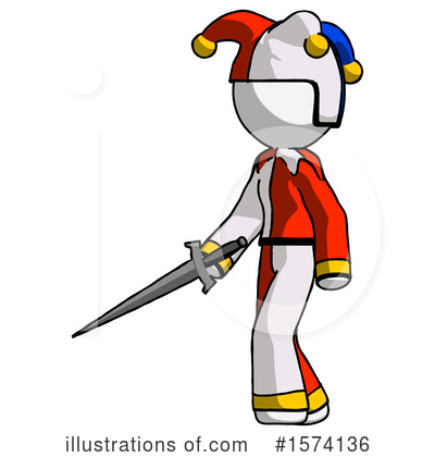 Royalty-Free (RF) White Design Mascot Clipart Illustration by Leo Blanchette - Stock Sample #1574136