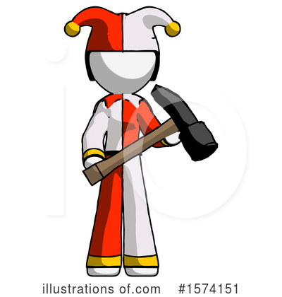 Royalty-Free (RF) White Design Mascot Clipart Illustration by Leo Blanchette - Stock Sample #1574151