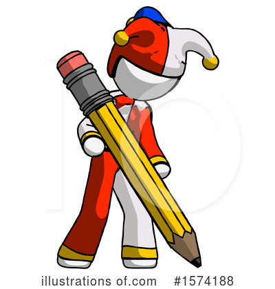 Royalty-Free (RF) White Design Mascot Clipart Illustration by Leo Blanchette - Stock Sample #1574188