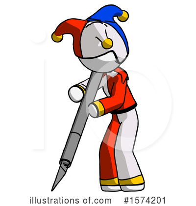Royalty-Free (RF) White Design Mascot Clipart Illustration by Leo Blanchette - Stock Sample #1574201