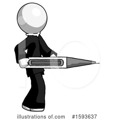 Royalty-Free (RF) White Design Mascot Clipart Illustration by Leo Blanchette - Stock Sample #1593637