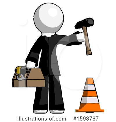 Royalty-Free (RF) White Design Mascot Clipart Illustration by Leo Blanchette - Stock Sample #1593767