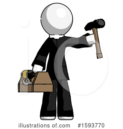 Royalty-Free (RF) White Design Mascot Clipart Illustration by Leo Blanchette - Stock Sample #1593770