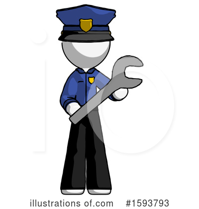 Royalty-Free (RF) White Design Mascot Clipart Illustration by Leo Blanchette - Stock Sample #1593793