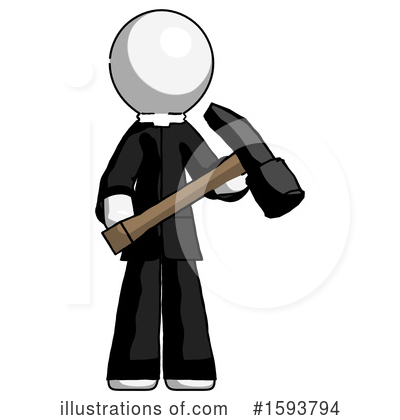 Royalty-Free (RF) White Design Mascot Clipart Illustration by Leo Blanchette - Stock Sample #1593794