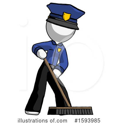 Royalty-Free (RF) White Design Mascot Clipart Illustration by Leo Blanchette - Stock Sample #1593985