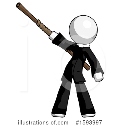 Royalty-Free (RF) White Design Mascot Clipart Illustration by Leo Blanchette - Stock Sample #1593997