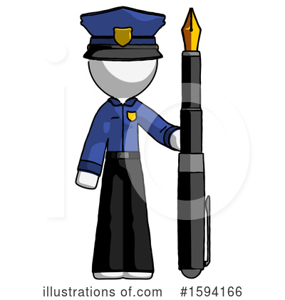 Royalty-Free (RF) White Design Mascot Clipart Illustration by Leo Blanchette - Stock Sample #1594166