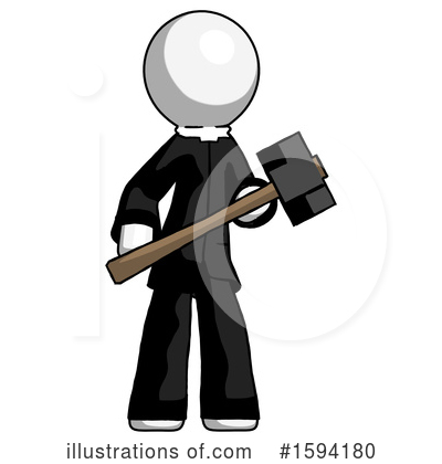 Royalty-Free (RF) White Design Mascot Clipart Illustration by Leo Blanchette - Stock Sample #1594180
