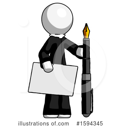 Royalty-Free (RF) White Design Mascot Clipart Illustration by Leo Blanchette - Stock Sample #1594345