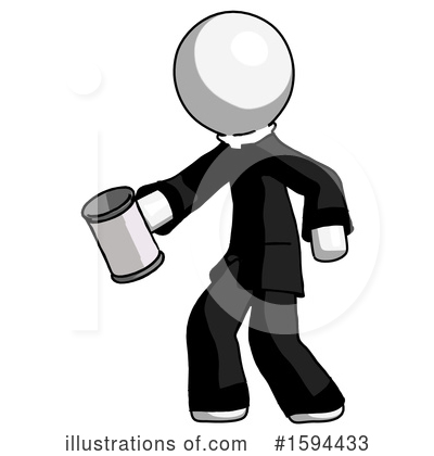 Royalty-Free (RF) White Design Mascot Clipart Illustration by Leo Blanchette - Stock Sample #1594433