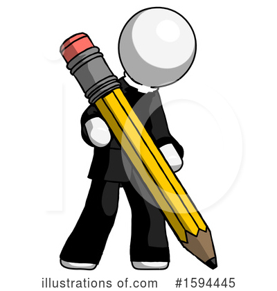 Royalty-Free (RF) White Design Mascot Clipart Illustration by Leo Blanchette - Stock Sample #1594445