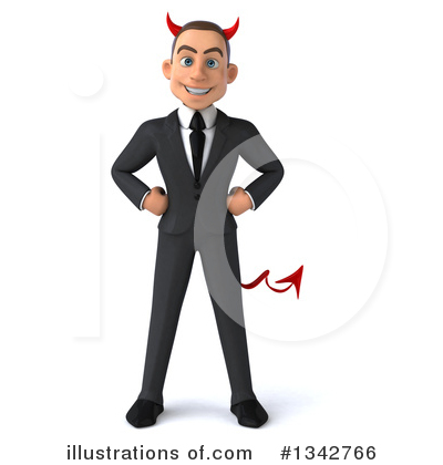 White Devil Businessman Clipart #1342766 by Julos