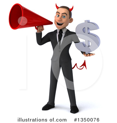 White Devil Businessman Clipart #1350076 by Julos