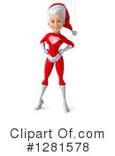 White Female Super Hero Santa Clipart #1281578 by Julos