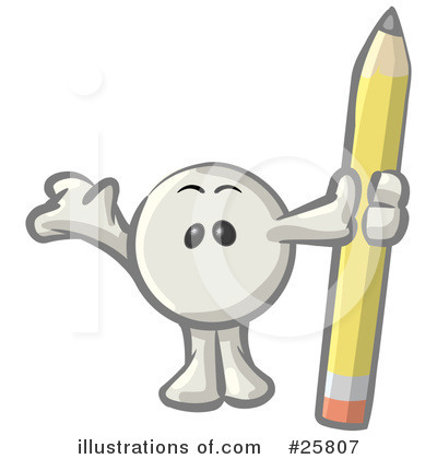 Royalty-Free (RF) White Konkee Character Clipart Illustration by Leo Blanchette - Stock Sample #25807