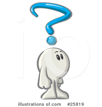 Royalty-Free (RF) White Konkee Character Clipart Illustration by Leo Blanchette - Stock Sample #25819