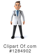 White Male Doctor Clipart #1284902 by Julos