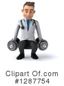 White Male Doctor Clipart #1287754 by Julos