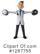 White Male Doctor Clipart #1287755 by Julos