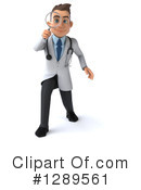 White Male Doctor Clipart #1289561 by Julos