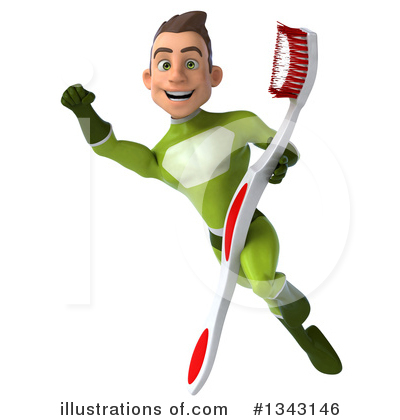 Young Green Super Hero Clipart #1343146 by Julos