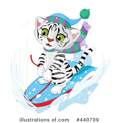Royalty-Free (RF) White Tiger Clipart Illustration by Pushkin - Stock Sample #440709