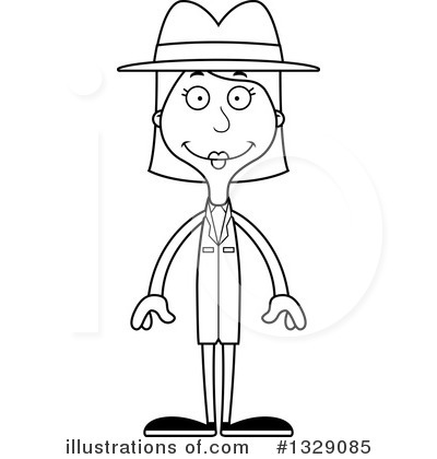 Royalty-Free (RF) White Woman Clipart Illustration by Cory Thoman - Stock Sample #1329085